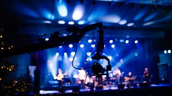 Stage lighting for a concert